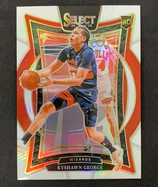 Kyshawn George 2024-25 Panini Select Concourse White Prizm 104/149 RC #85