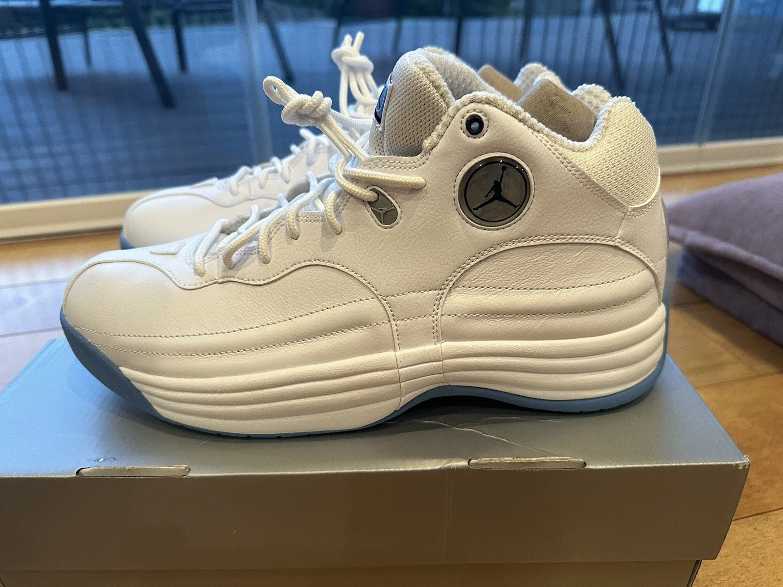 Air Jordan Jumpman Team 1 taglia M11 blu bianco università CV8926 107 DS