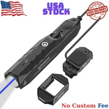 Tactical Flashlight and Blue Laser Combo, 1450 Lumen Weapon Light ...