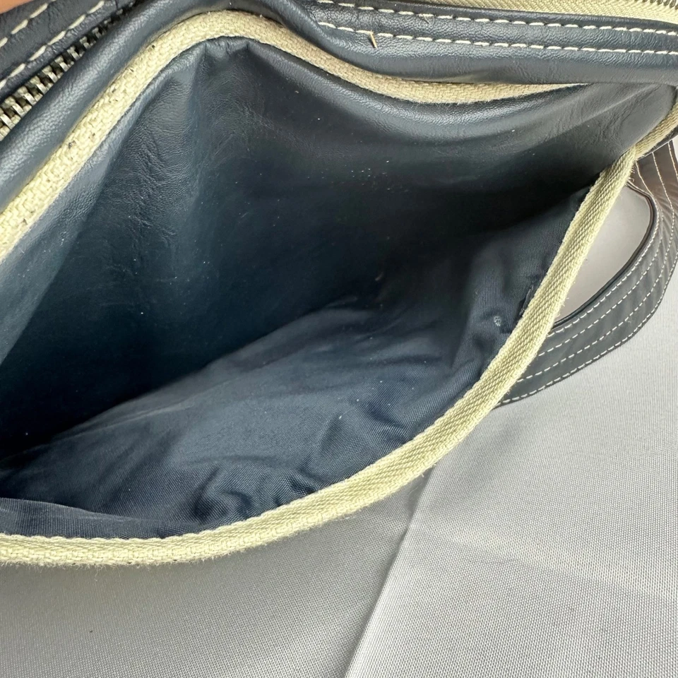 Superdry 单肩包 邮差包 斜挎包 海军蓝 奶油标志 复古 日本 — 第 3/4 张图片