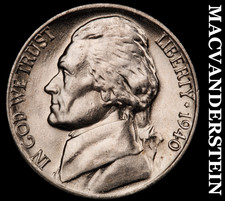 1940 Jefferson Nickel - Choice Gem Brilliant Uncirculated  Lustrous  #G6291