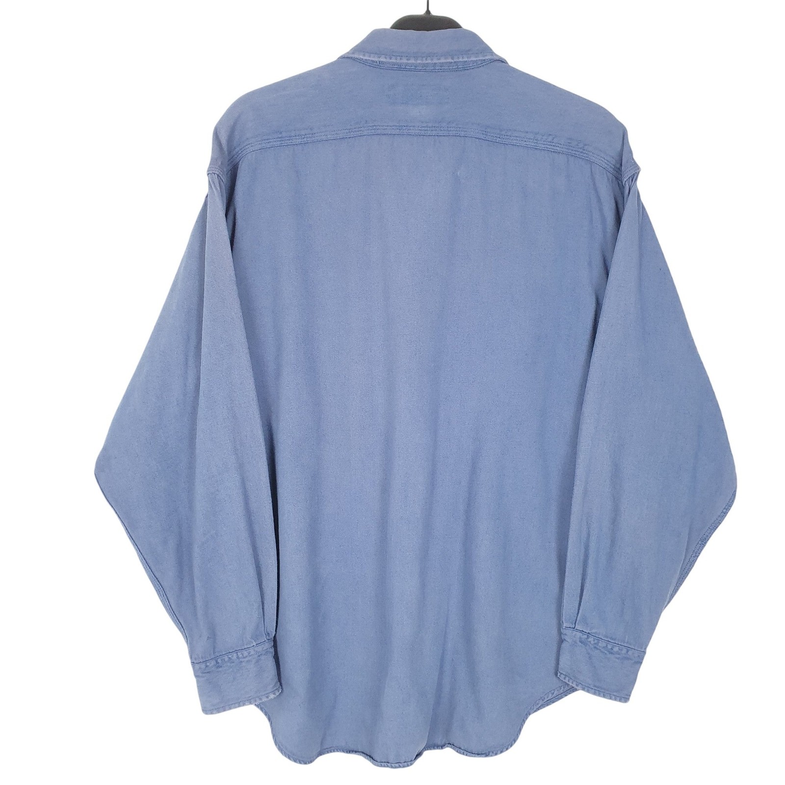 RALPH LAUREN Blue Shirt Heavy Work Overshirt Shacket Long Sleeve M image 3