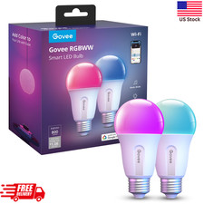 Smart LED Light Bulbs RGBWW Color Changing - WiFi Bluetooth - 2 LED- 800LM