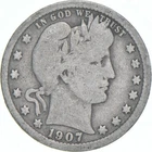 1907 Barber Quarter Average Circ