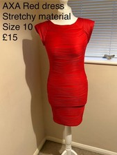 Striking Red AXA Bodycon Mini Dress - Small Size 10 So Would Fit Size 8