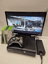 Microsoft Xbox 360 E 4GB with Controller and 8 Games Tested Working