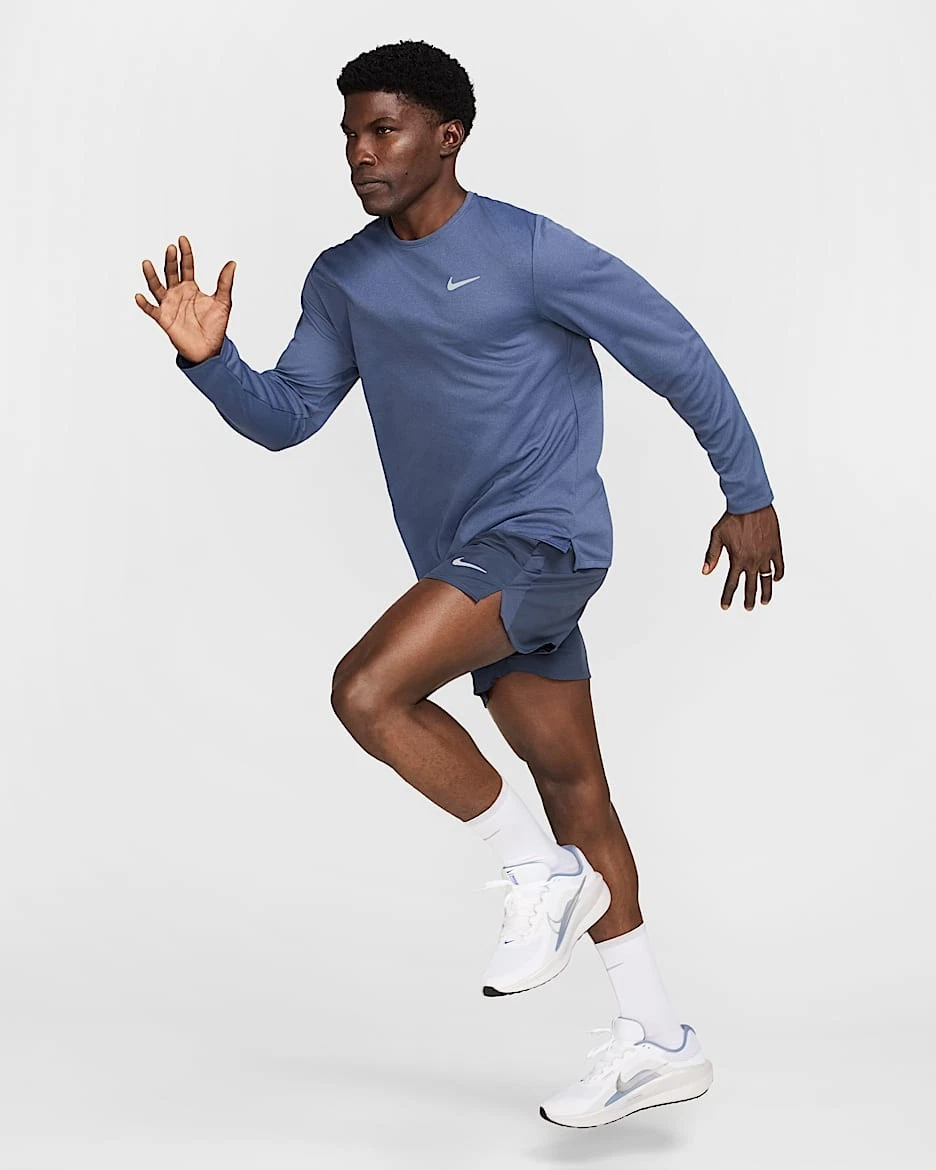Mens Nike Challenger 5" Brief-Lined Running Shorts Navy DV9363 Size Large