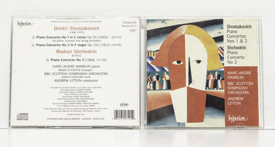 SHOSTAKOVICH-SHCHEDRIN: PIANO CONCERTOS - HYPERION 2003 (UK) CD / VG