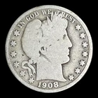 1908-O Barber Silver Half Dollar