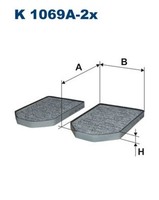 Innenraumfilter Filtron K 1069A-2X Aktivkohlefilter FüR Audi 4D2 A8 4D8 D2 TDI