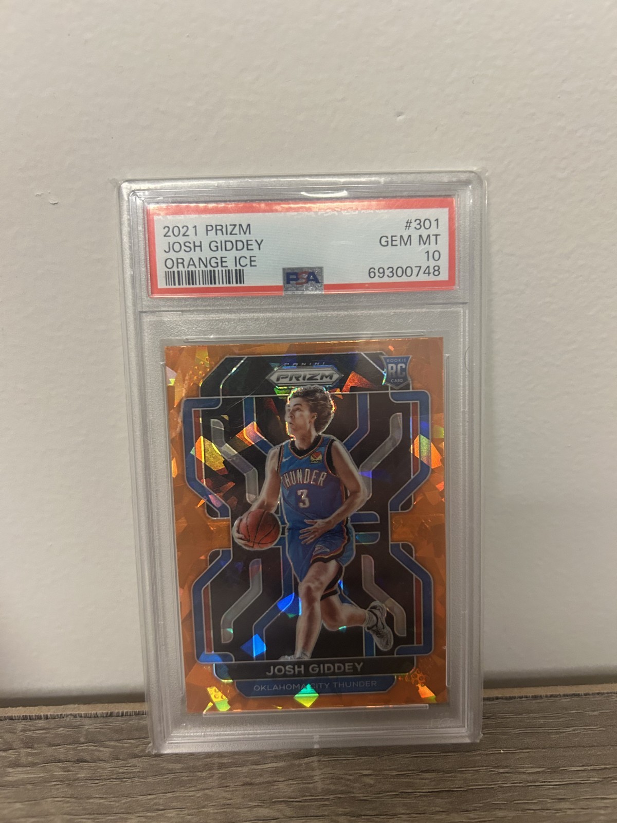 2021-22 Panini Prizm - Josh Giddey #301 Orange Ice Prizm PSA 10
