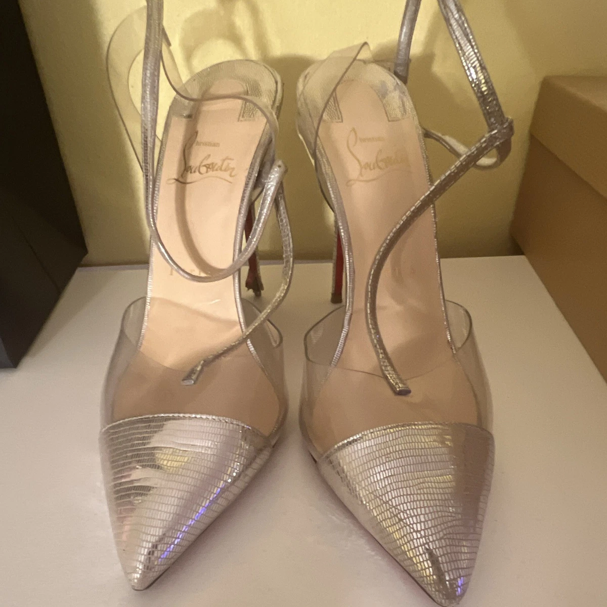 Christian Louboutin Silver Heels for Women for sale | eBay