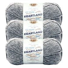 (3 Pack) Lion Brand Yarn 136-150T Heartland Yarn, Mount Rainier