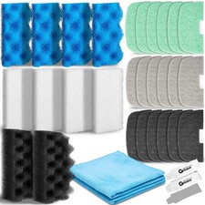 32 Pcs Aquarium Maintenance Kit with Fluval 106/107 Filter Media Including Bi...