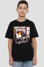 Star Wars Darth Vader Christmas Carols Kids T-Shirt Black