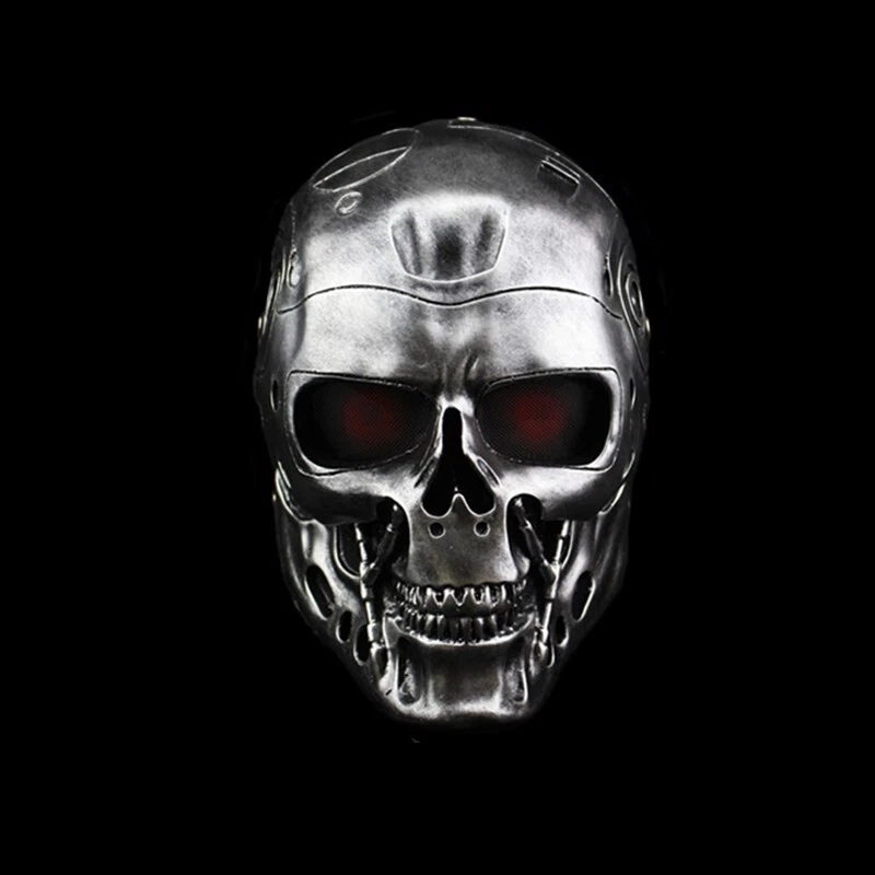 Scary Devil Costume The Terminator Face Mask Full Face Mask Cosplay Halloween - Image 2 of 4