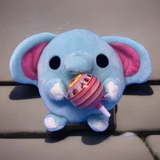 Zuru Snackles Lottie Blue Elephant w/ Chupa Chups Lollipop 6" Plush Stuffed Toy.