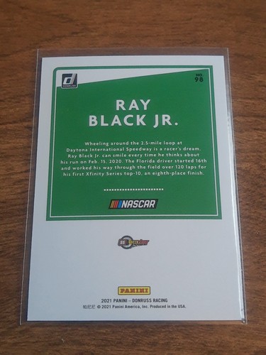 2021 Donruss Racing Red Parallel Base #98 Ray Black Jr 126/299 - Picture 2 of 2