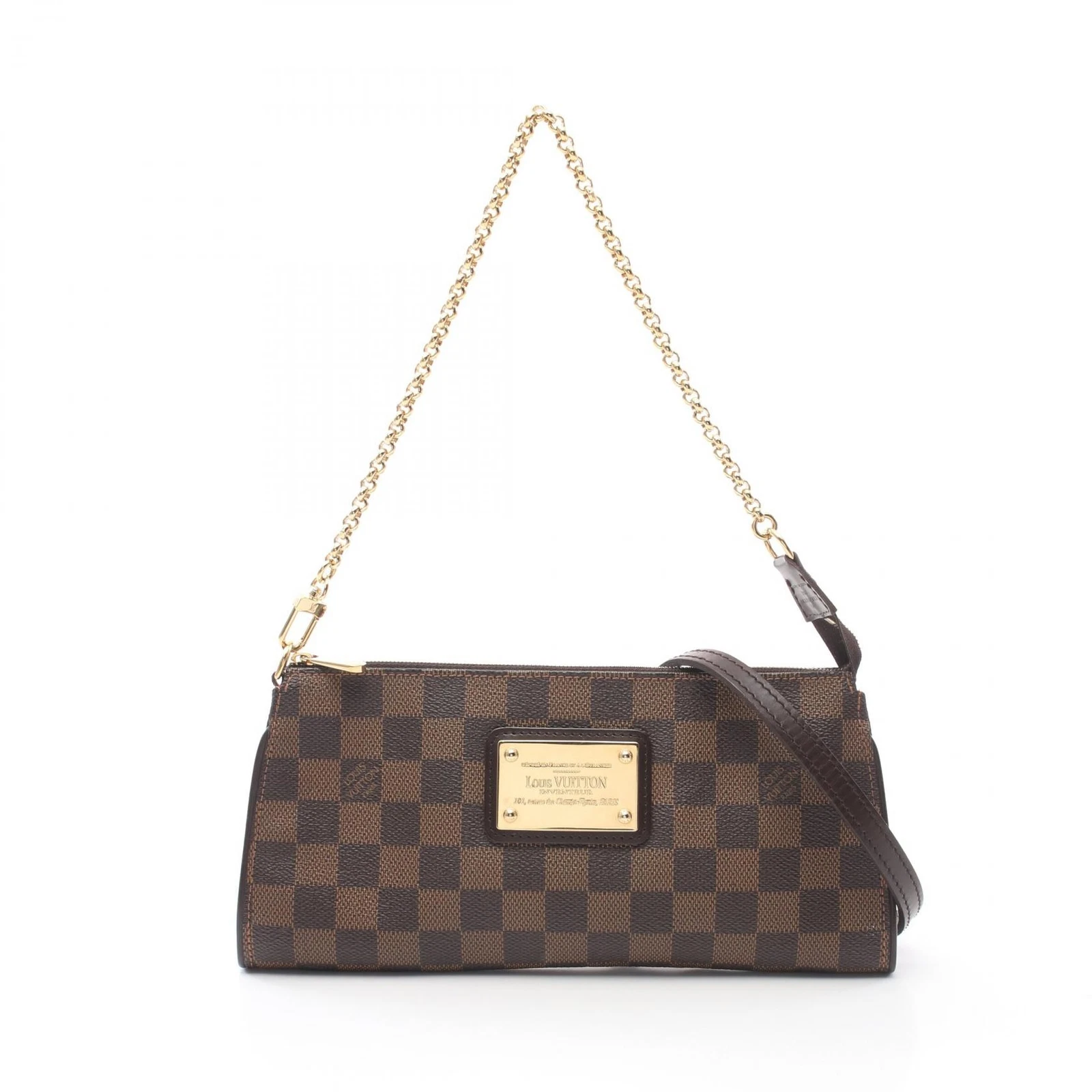 LOUIS VUITTON（LV） Borsa a tracolla Louis Vuitton Sophie catena a mano N51135 Damier tela pelle Ebene