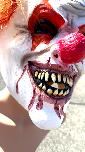 Scary Clown Mask Halloween Horror Cosplay Fancy Dress Costume Face Mask Latex - Video 1 of 1