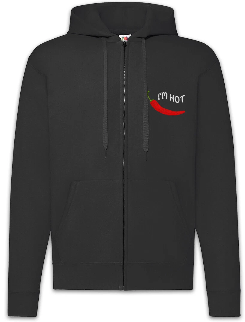 Chili I'm Hot Zipper Hoodie Chili Peppers peperoncino Fun Hottie Hotty Sweet