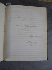 Manuscrit de Géométrie Plane Bourget 1853 Monoyer ophtalmologie optique médecine