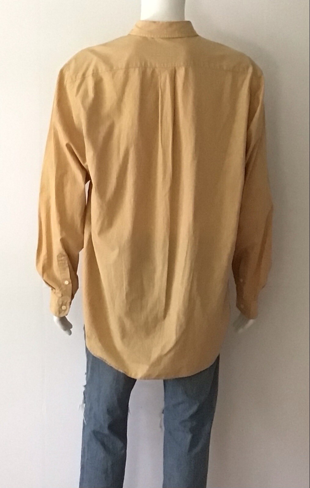 EDDIE BAUER Gold Small Check Pattern Button Down … - image 7