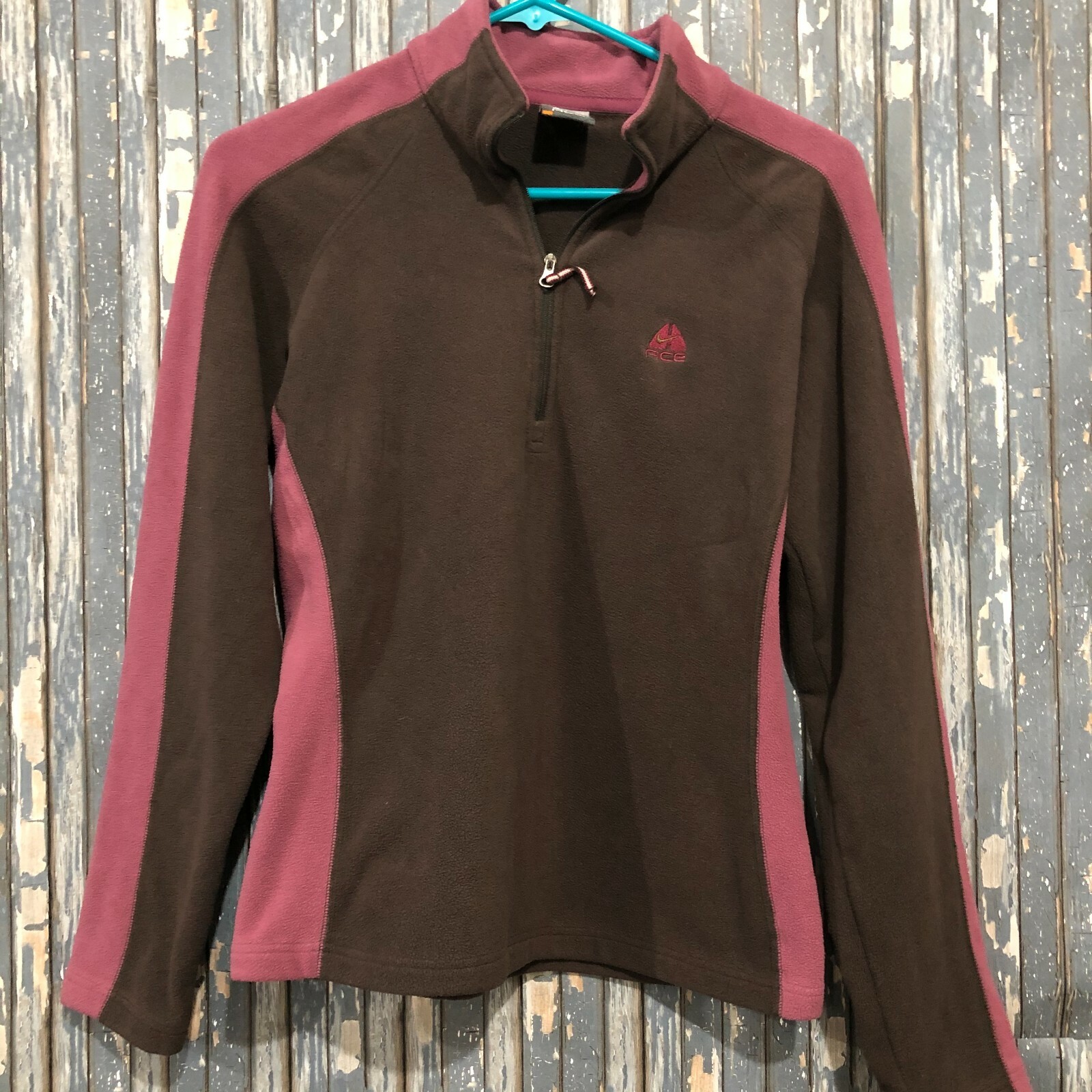 SACAI X NIKE NIKE ACG Giacca Pile Donna Performance 1 4 Zip Taglia S Marrone Prugna