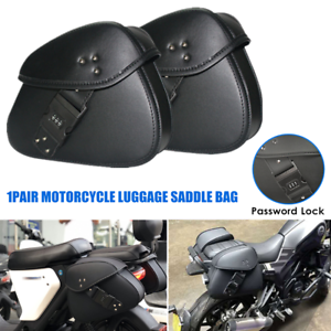 2Pcs Metal Black Saddle Mount Side Bag Luggage Bracket for Motorcycle Scooter