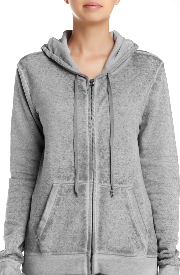 Threads 4 Thought Women's Organic Cotton Blend Zip Hoodie Heather Grey Size M - Image 3 of 4