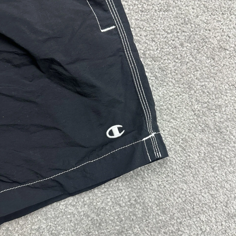 CHAMPION Herren Badehose Badeshorts Gr. L Beach Shorts Boxer Logo 23605 Schwarz - Bild 4 von 4