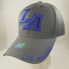 Los Angeles Hat Cap Blue/Gray Strapback Adjustable