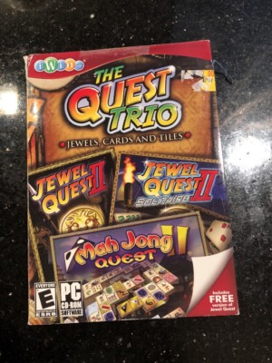 Quest Trio 3 Game Set: Jewel Quest II + Jewel Quest 2 Solitaire + Mah Jong Quest