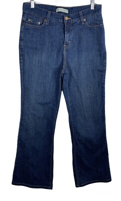 Womens LEVI'S 512 Bootcut Blue Denim Jeans Perfectly Slimming Size 12P Medium