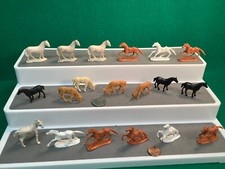 vintage small scale western horse figures plastic lot