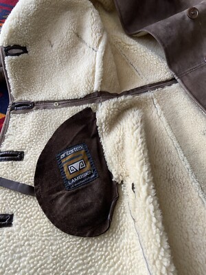 Vintage Antartex Sheepskin Coat Jacket Sherpa Lined Scotland (Fits