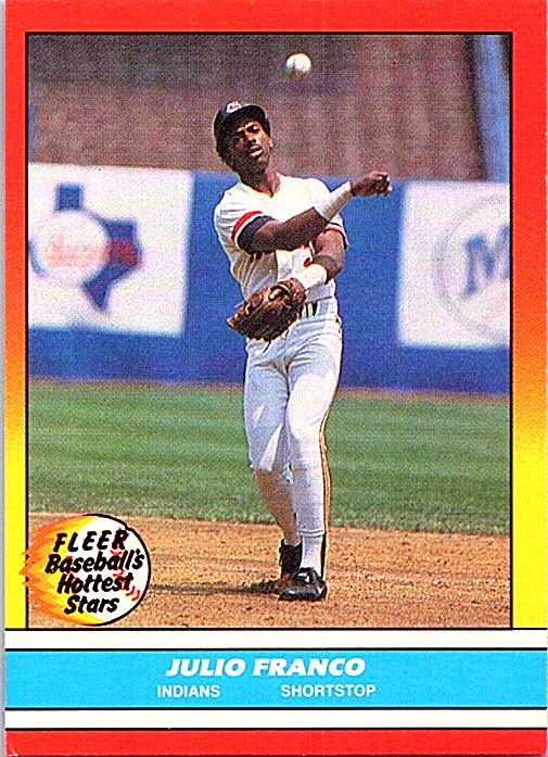 1988 Fleer Baseball's Hottest Stars #11 Julio Franco Indians 