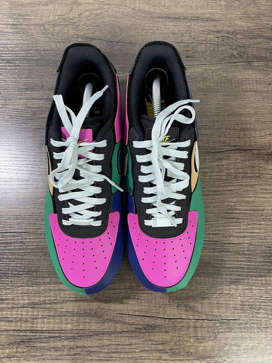 Size 10 - Nike Air Force 1/1 Black Multi-Color for sale