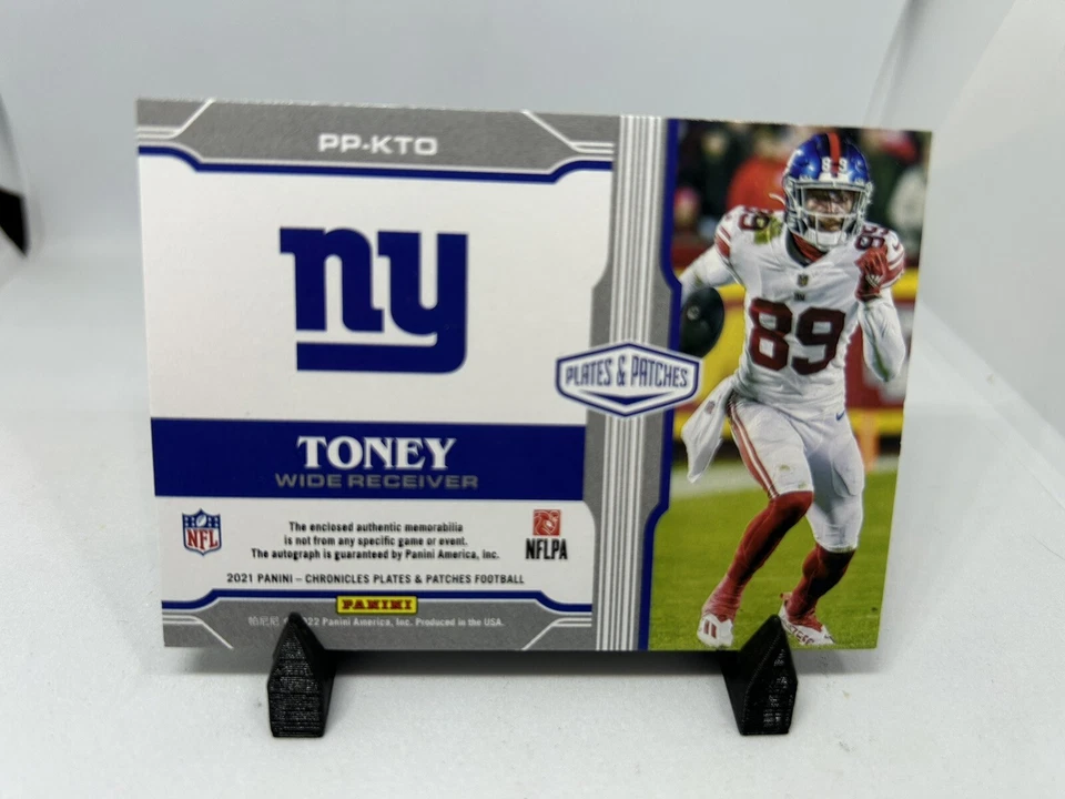 Kadarius Toney 2021 Chronicles Plates & Patches  Auto Patch RC  /25 SSP - Image 4 of 4