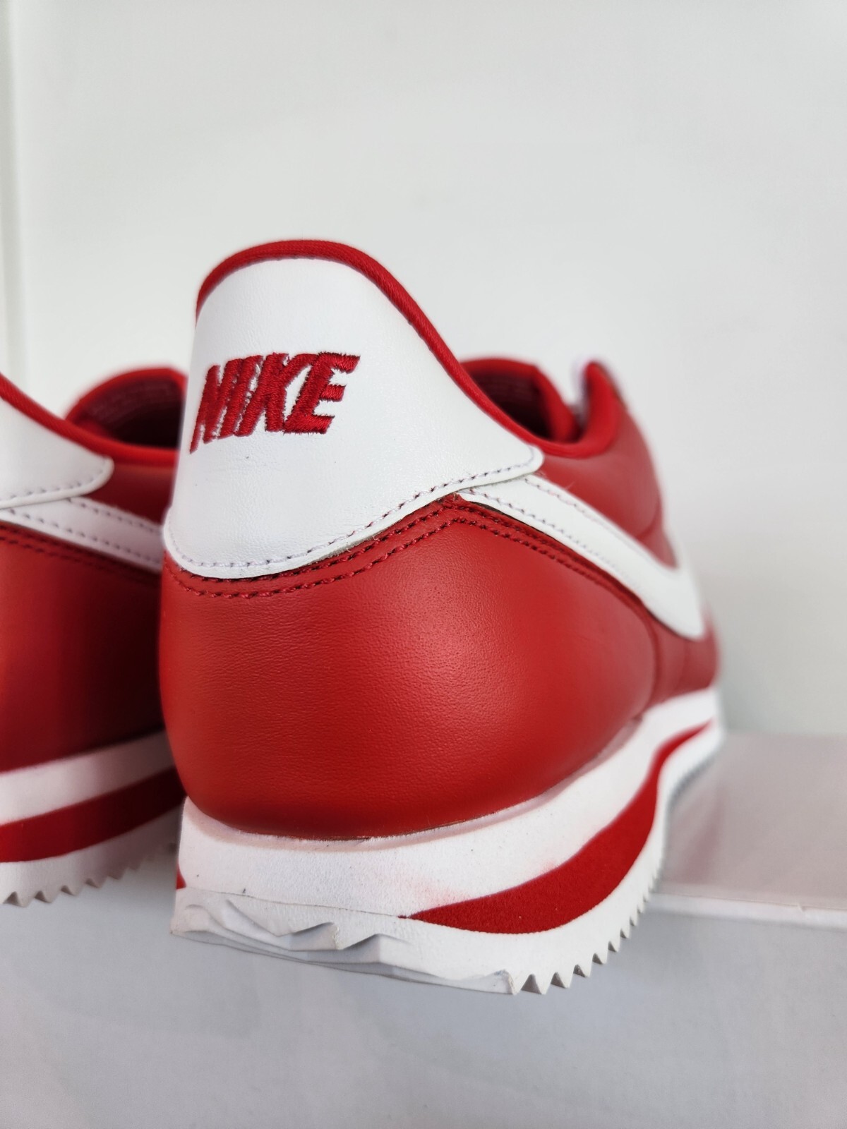 Men's Nike Cortez Prm Leather 2025 Red White Swoosh Nike ID University ...