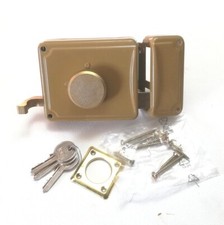 Serratura corta a spingere destra 50mm con pomolo e cilindro fisso a 2 mandate