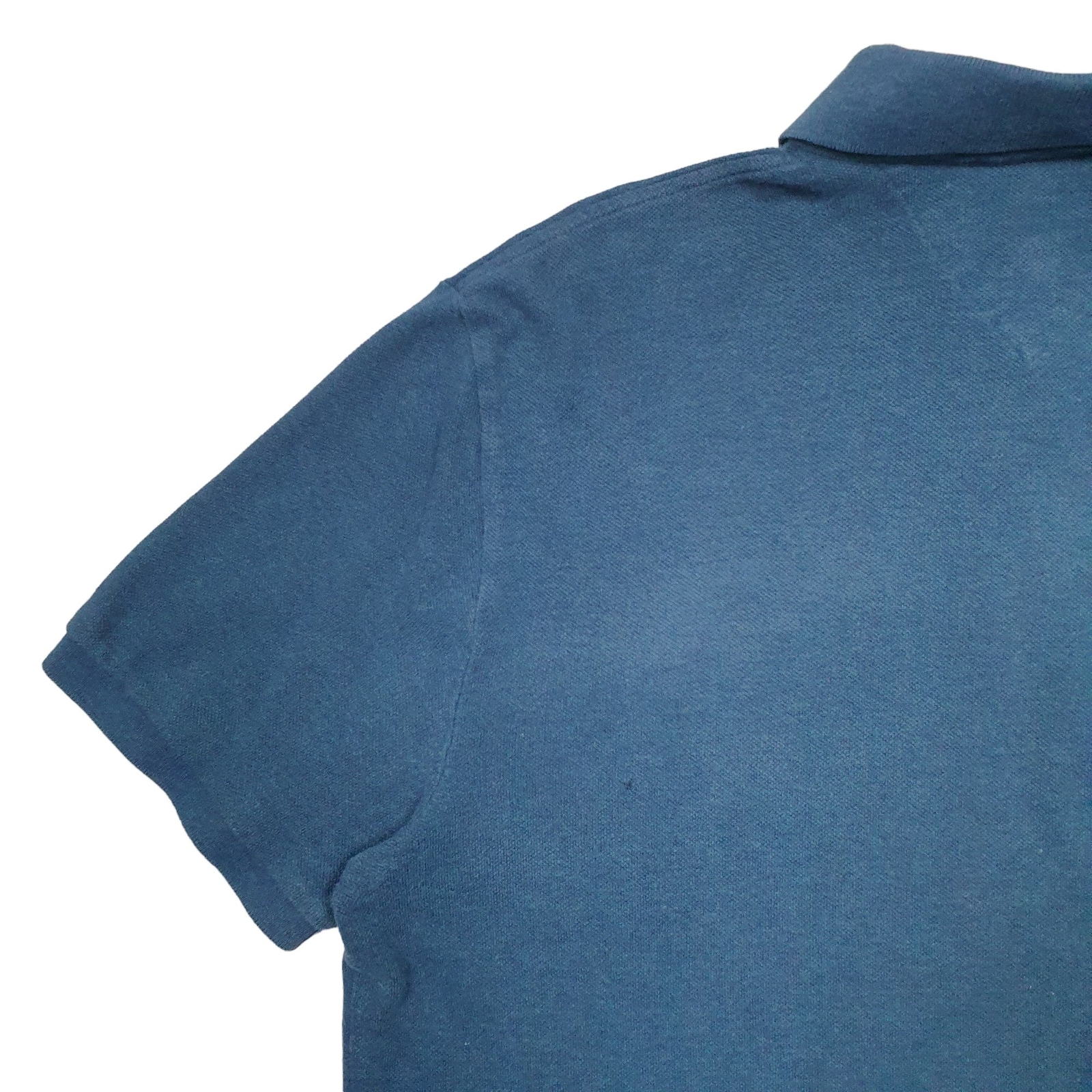 TOMMY HILFIGER Blue Polo Shirt Short Sleeve Cotton Mens M image 4