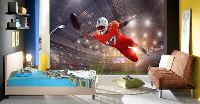 3D Rugby Game ZHUA2218 Wallpaper Wall Murals Removable Self-adhesive Ann