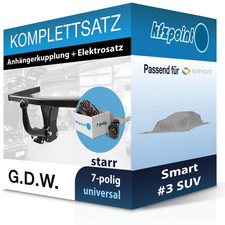 Für Smart #3 SUV 06.2023-jetzt G.D.W. Anhängerkupplung starr + 7polig E-Satz neu