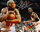 Dennis Rodman Signed METALLIC Photo 8x10  NWO Bulls Worm Autograph HOF JSA HOGAN