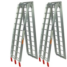 Pit Posse Pair of Lawn Mower ATV Folding Loading Ramps Aluminum 89"" 1500LB Rate