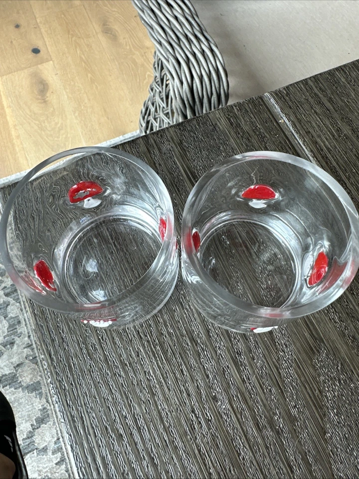 Vasos pequeños de jugo Anthropologie Mushroom icónicos excelentes 3H Foto 3 de 4