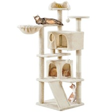 57" Multi-Level Cat Tree Cat Condo with Scratching Posts Kittens Activity Tower