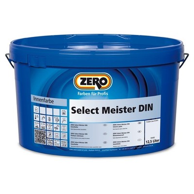 Zero Select Meister DIN Weiß 12,5L Wandfarbe Innenfarbe Dispersionsfarbe