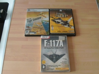 flight simulator x deluxe&f-117a stealth bomber&falcon 4&tank sim&ardennes +3mor